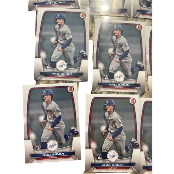 2023 Bowman James Outman Rookie Card LA Dodgers #13 RC dodgers lot of 10 - Picture 2 of 5